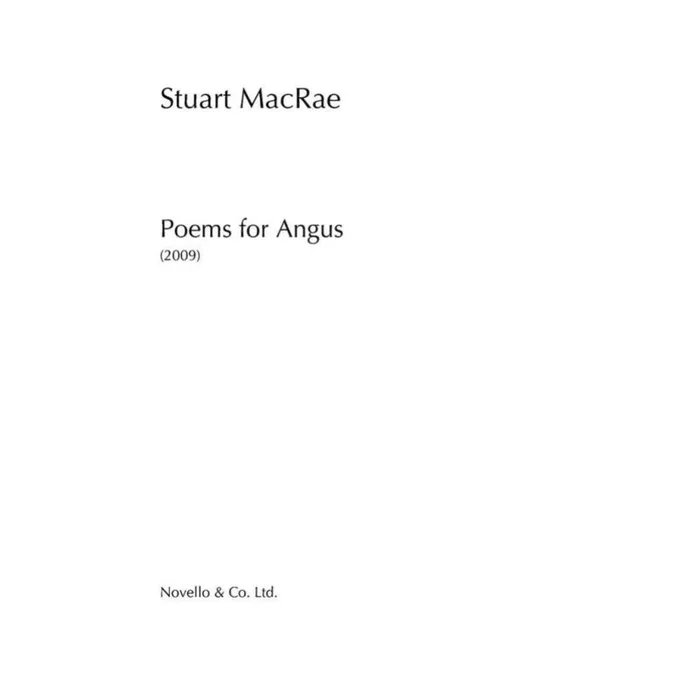 MacRae, Stuart – Poems for Angus (Parts)