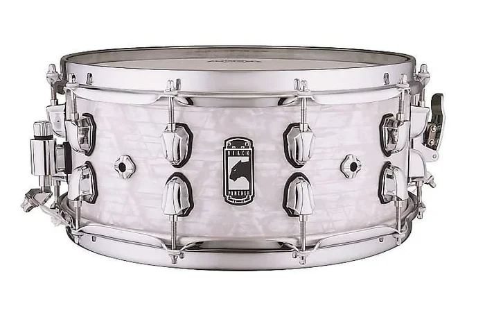 Mapex 6×14 ” Black Panther “Heritage ” Snare Drum in White Strata