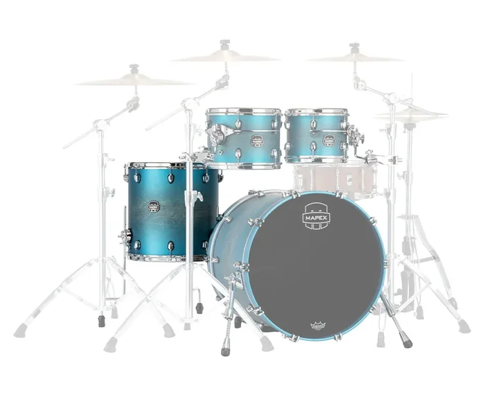 Mapex Saturn Evolution Birch Blend 16 ” x 14 ” Floor Tom In Exotic Azure Burst