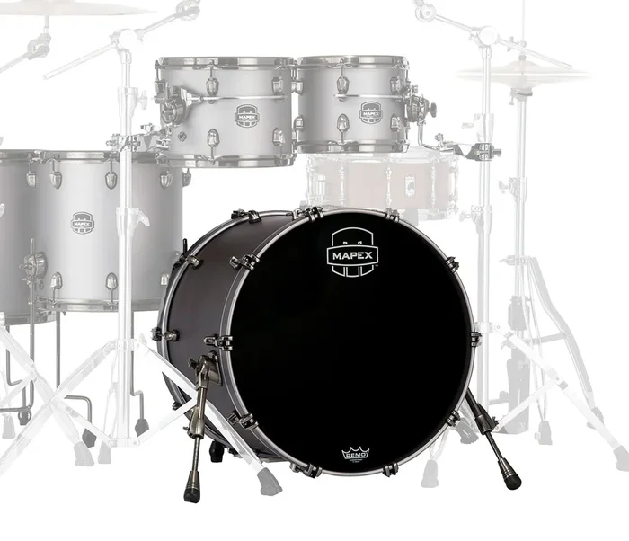 Mapex Saturn Evolution Birch Blend 18 ” x 14 ” Bass Drum (No Mount) In Gun Metal Grey
