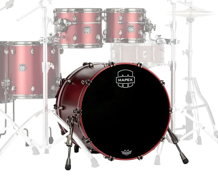 Mapex Saturn Evolution Maple Blend 18 ” x 14 ” Bass Drum (No Mount) In Tuscan Red