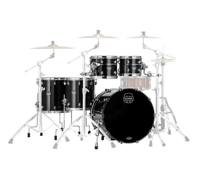 Mapex Saturn Evolution Workhorse Birch 5-Piece Shell Pack in Piano Black