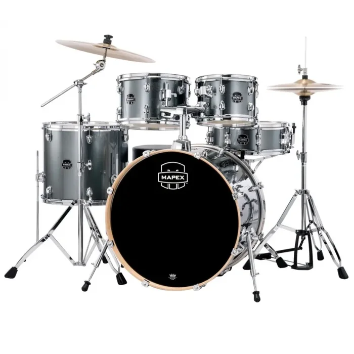 Mapex Venus Drum Kit Shell Pack w/ Cymbals 5pc 20/22″ – Metallic Steel Blue
