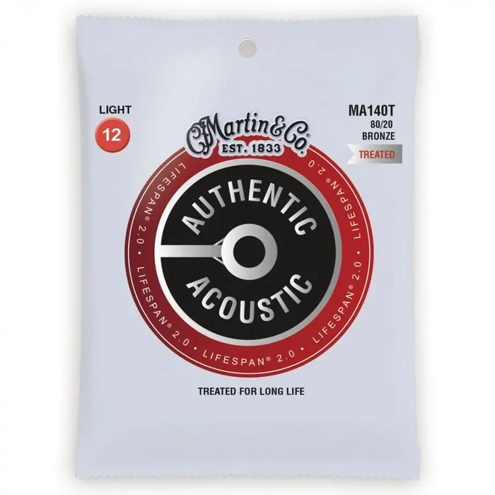 Martin Authentic Acoustic LifeSpan 80/20 Bronze 12-54 Acoustic Guitar Strings