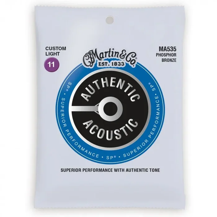 Martin Authentic Acoustic SP Phosphor Bronze 11-52 Acoustic Guitar Strings