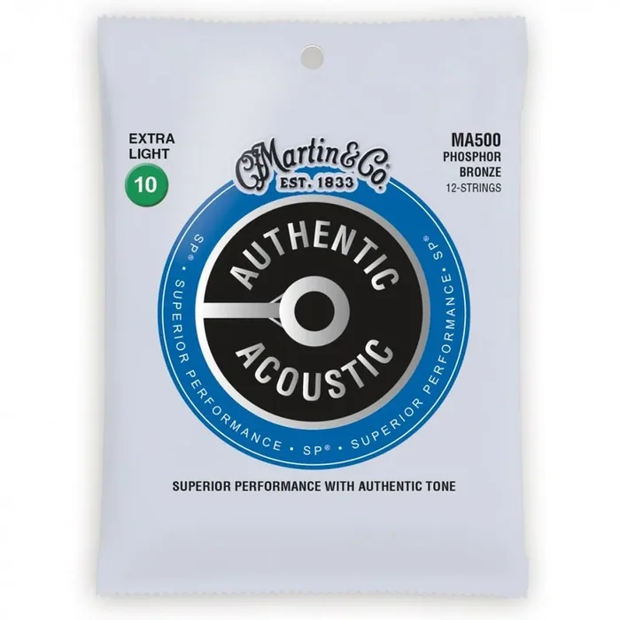 Martin Authentic Acoustic SP Phosphor Bronze 12-String 10-47 Acoustic Guitar Strings