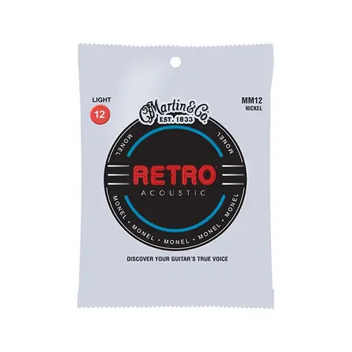 Martin MM12 Retro Acoustic Guitar Strings, Light, 12-54