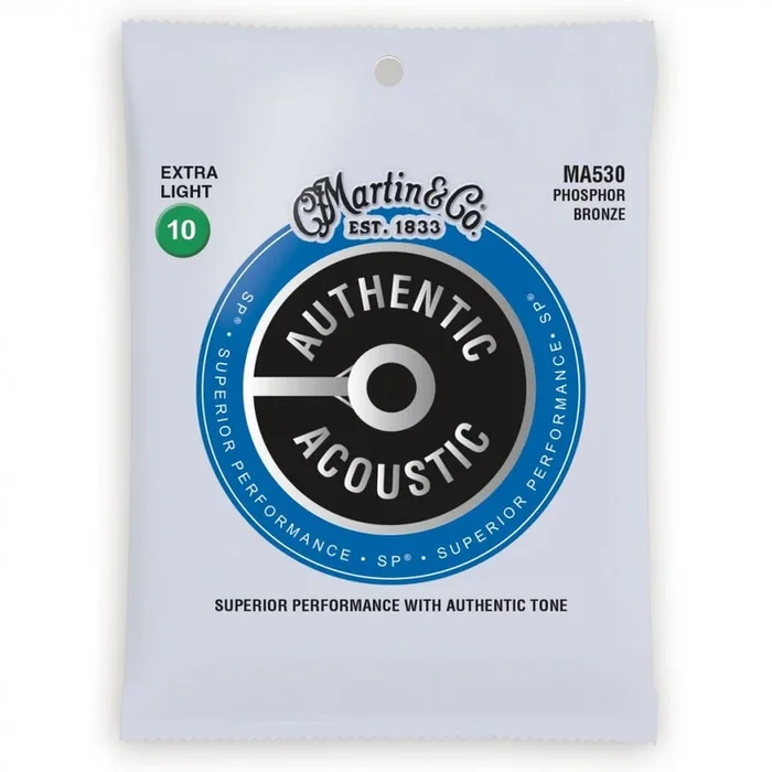 Martin Phosphor Bronze 10-47 Acoustic Guitar Strings – MA530