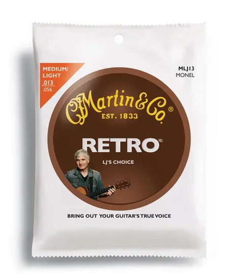 Martin Retro “Laurence Juber” Medium Light Guitar String Set (13-56)