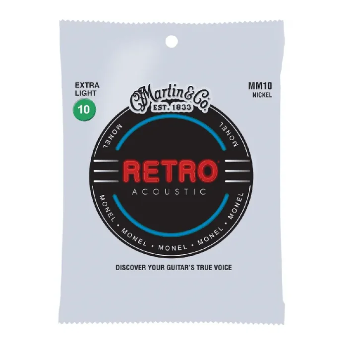 Martin RETRO Monel Wound 10-47 Acoustic Guitar Strings