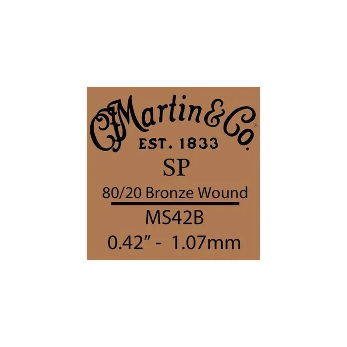 Martin Studio Performance .042 80/20 Bronze Wound Single String