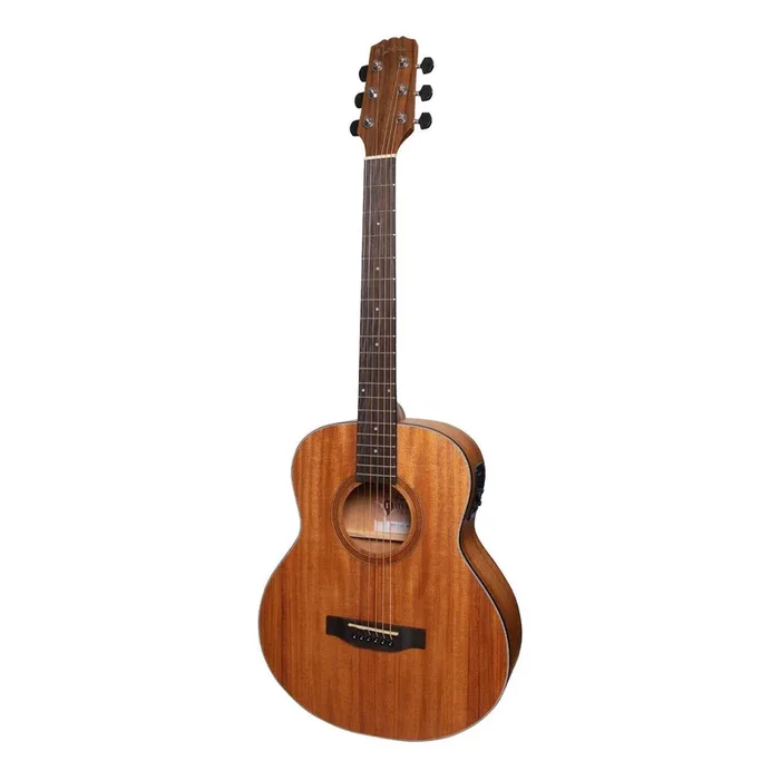 Martinez ‘Natural Series’ Left Handed Solid Mahogany Top Mini Short Scale Acoustic-Electric Guitar (Open Pore)