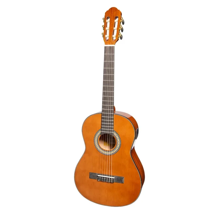 Martinez ‘Slim Jim’ G-Series Left Handed 3/4 Size Classical Guitar with Built-in Tuner (Natural-Gloss)