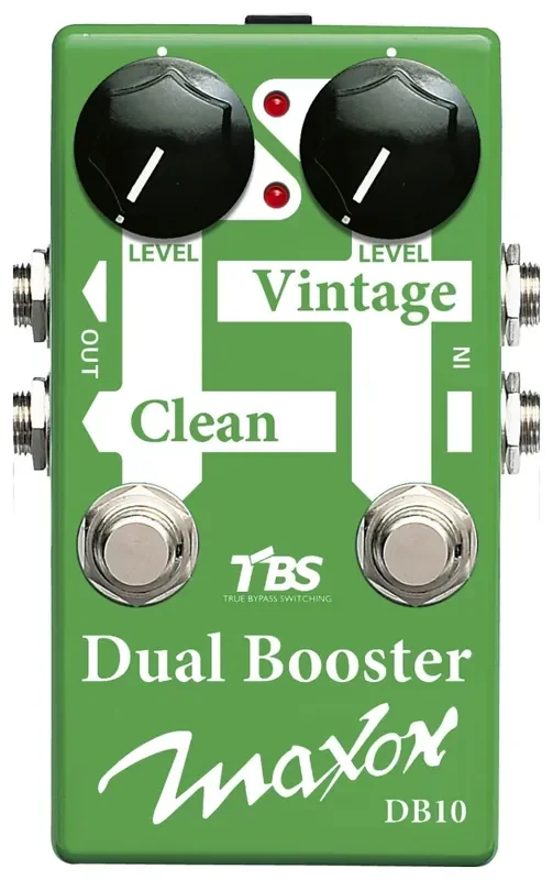 Maxon DB10 Dual Booster Pedal High-Quality Analog Boost for Guitarists