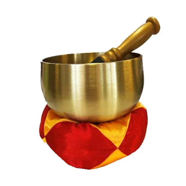 Maxtone 5″ Brass Singing Bowl with Striker & Cushion