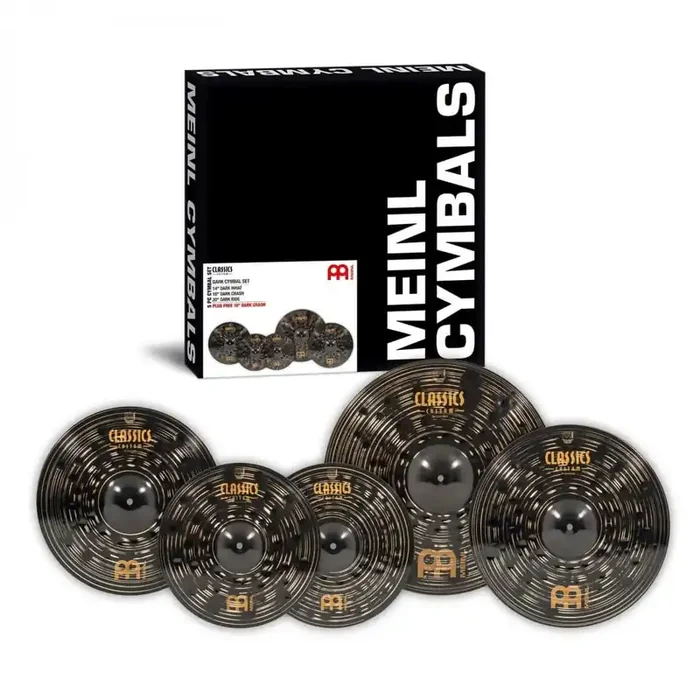 Meinl Classics Custom Dark Bonus Cymbal Box Set – CC14DAH, CC16DAC, CC18DAC, CC20DAR