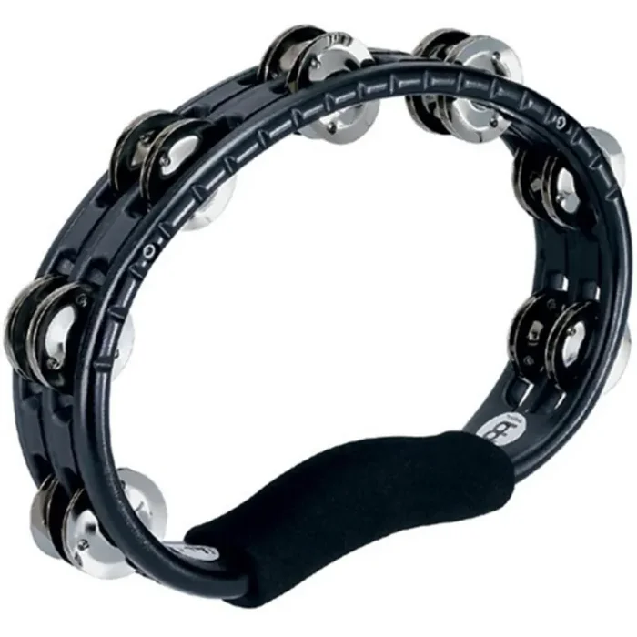 Meinl Percussion Hand Tambourine, Steel Jingles Black