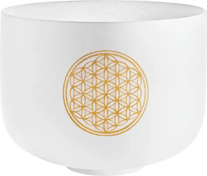 Meinl Sonic Energy Crystal Singing Bowl, Flower of Life 128 Hz, 10″ / 25 cm