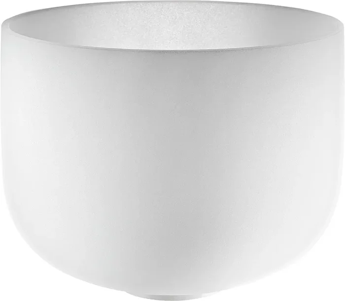 Meinl Sonic Energy Crystal Singing Bowl, white-frosted, 9″ / 22 cm, Note A4, Brow Chakra
