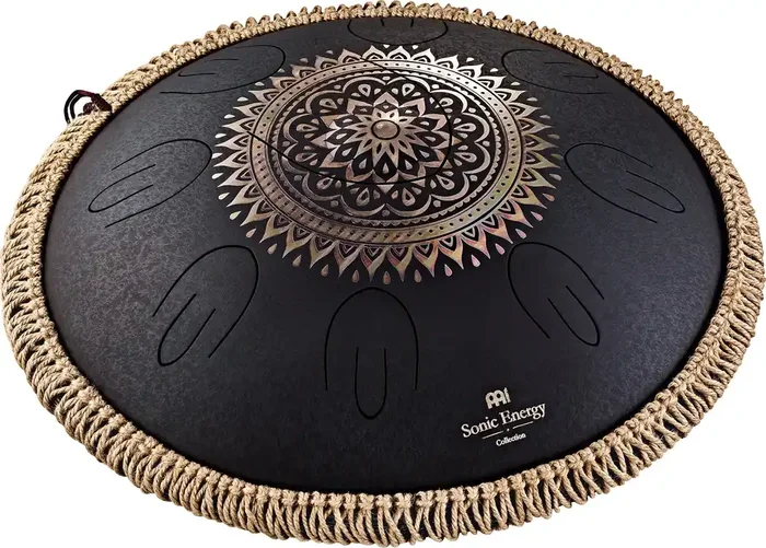 Meinl Sonic Energy Octave Steel Tongue Drum, Black, D Kurd, 9 Notes, 16″ / 40 cm