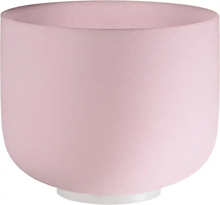 Meinl Sonic Energy Rose Quartz Crystal Singing Bowl, frosted, 10″ / 25 cm, Note F4, Heart Chakra