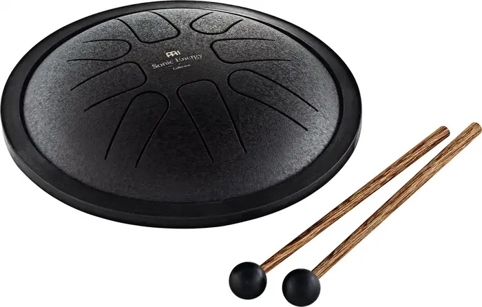 MEINL Sonic Energy Small Steel Tongue Drum 7″ – F Minor/8 Notes/440 Hz – Black