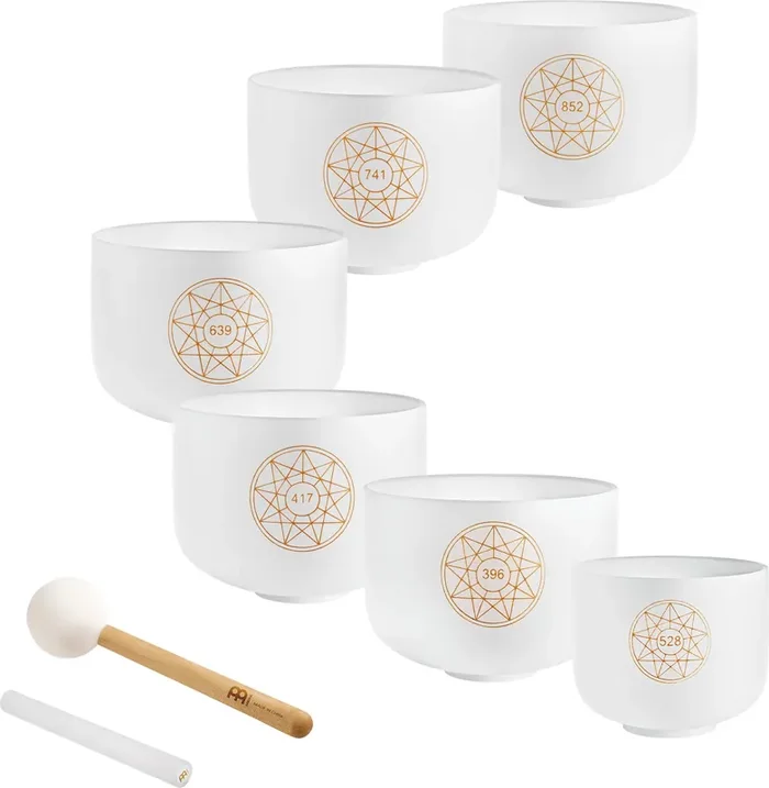 Meinl Sonic Energy Solfeggio Crystal Singing Bowl Set