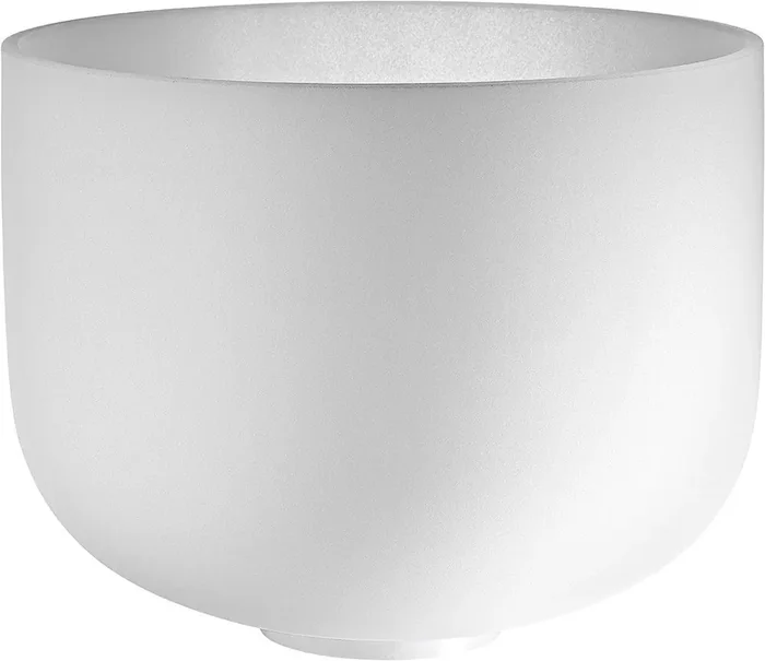 MEINL Sonic Energy White-Frosted Crystal Singing Bowl 12″ – F3/Heart Chakra/432 Hz