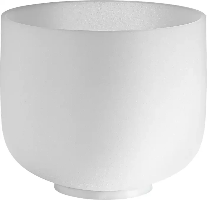 MEINL Sonic Energy White-Frosted Crystal Singing Bowl 8″ – F4/Heart Chakra/432 Hz