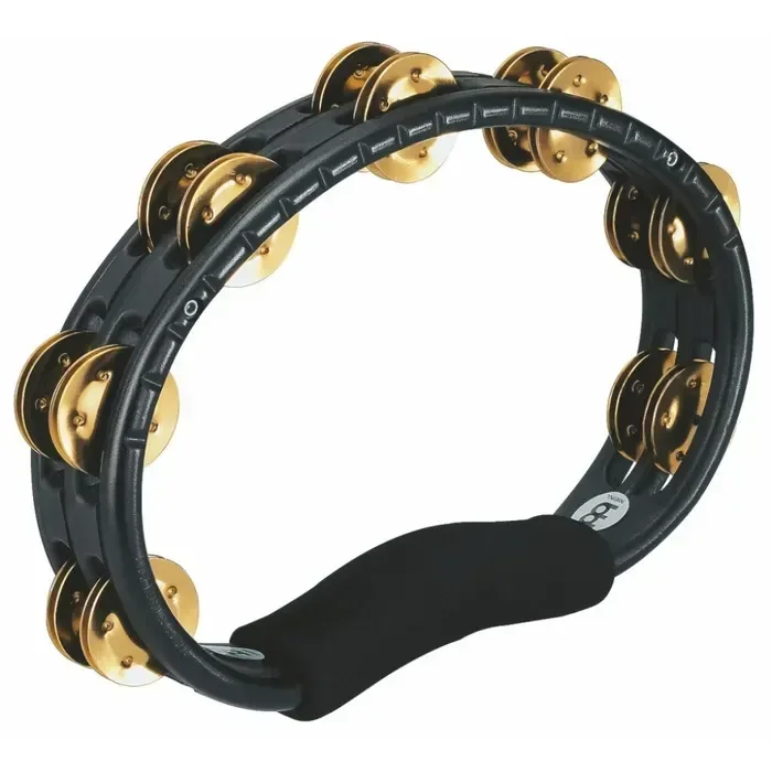 Meinl TMT1B-BK Hand Held ABS Tambourine, Brass Jingles, Black