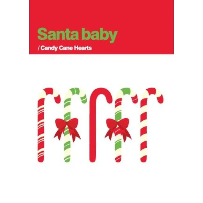 Merry Little Candy Cane Hearts Card