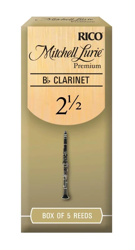Mitchell Lurie Premium Bb Clarinet Reeds, Strength 2.5, 5-pack