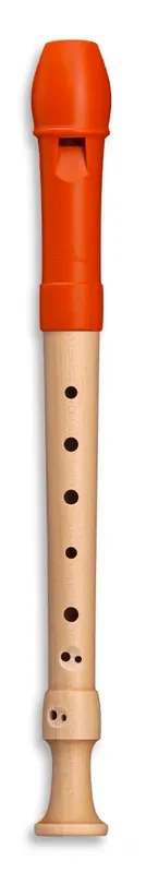 Mollenhauer Fipple Soprano Recorder in Plastic & Maple (Orange)