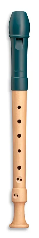 Mollenhauer Fipple Soprano Recorder in Plastic & Maple (Sea Blue)