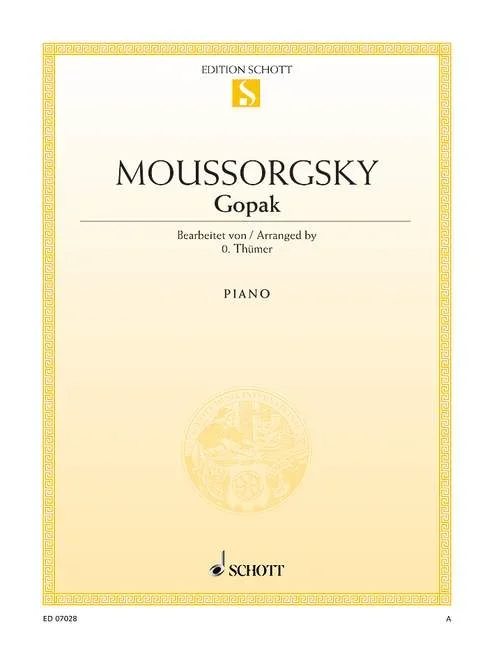 Moussorgsky, Modest : Moussorgsky, Modest : Gopak, Russian Dance – piano – Schott Digital