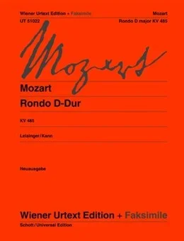 Mozart : Rondo: D: Kv485: Piano (Wiener Urtext)