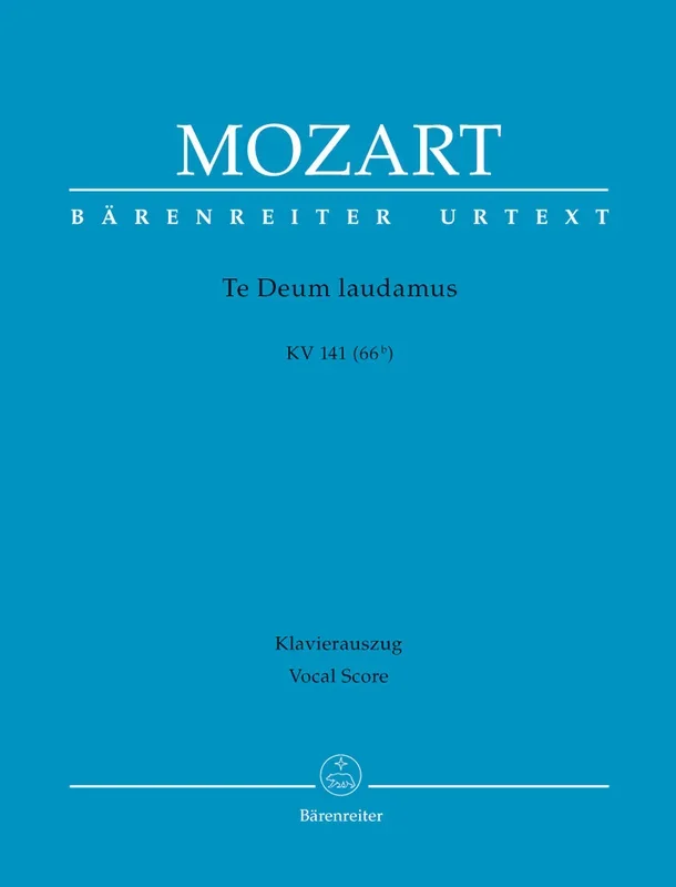 Mozart: Te Deum Laudamus K141 – Vocal Score