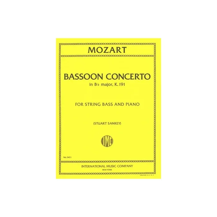 Mozart, Wolfgang Amadeus – Bassoon Concerto in Bb major KV 191