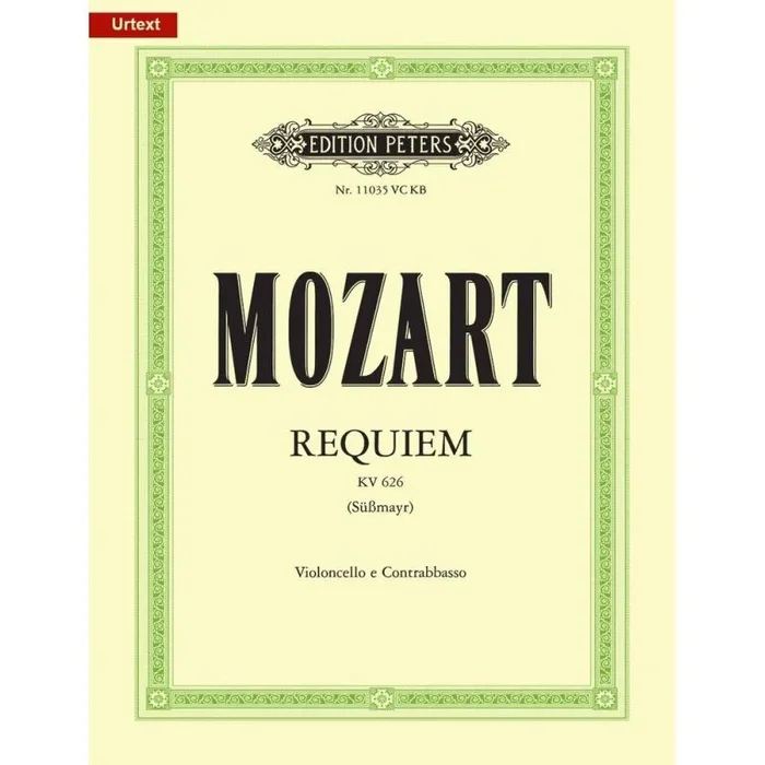Mozart, Wolfgang Amadeus – Requiem in D Minor K626 (Cello and Double Bass Part)