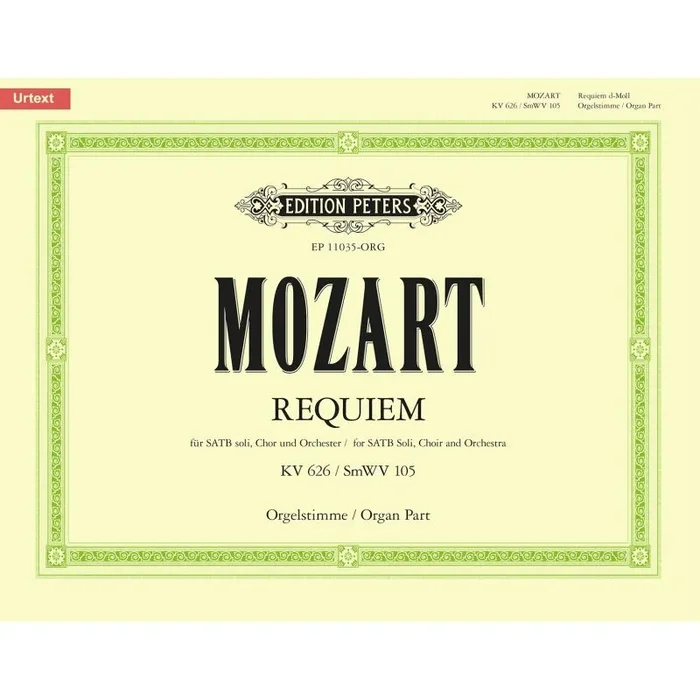 Mozart, Wolfgang Amadeus – Requiem in D minor K626 (organ)