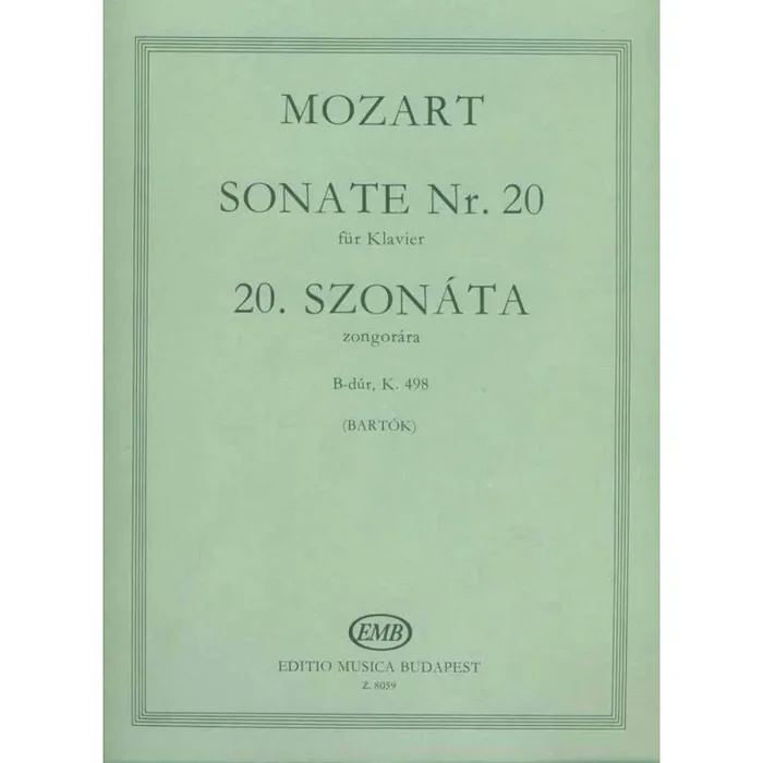 Mozart, Wolfgang Amadeus – Sonata No. 20 B-flat major, K 498