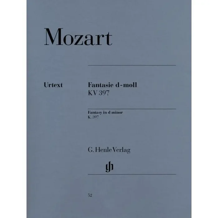 Mozart, Wolfgang Amadeus Fantasy in d minor K. 397 (385g)
