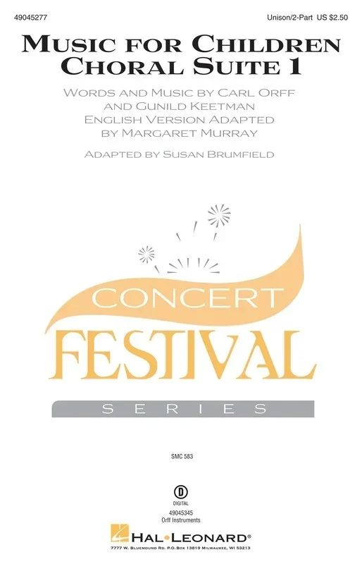 Music For Children Choral Suite 1 Unison/2 Part (Octavo)