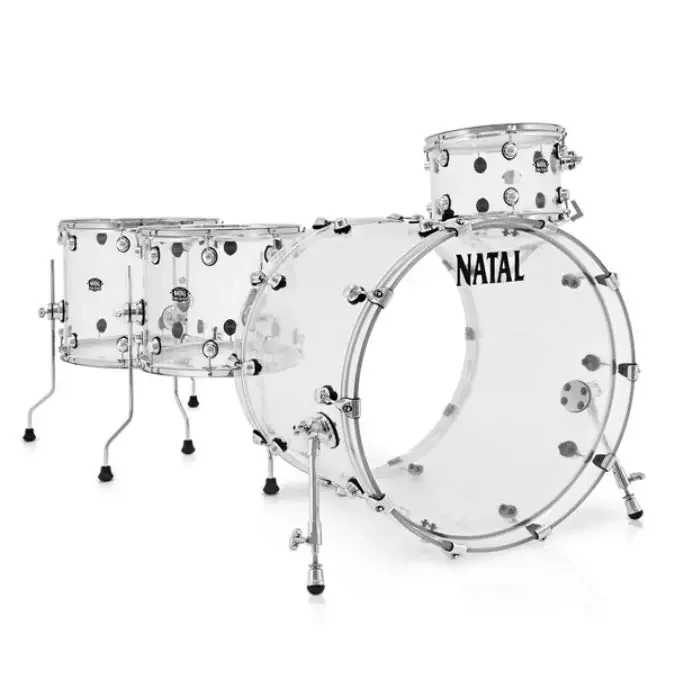 Natal Arcadia Acrylic Drum Kit Shell Pack Bonham 24″ – Transparent