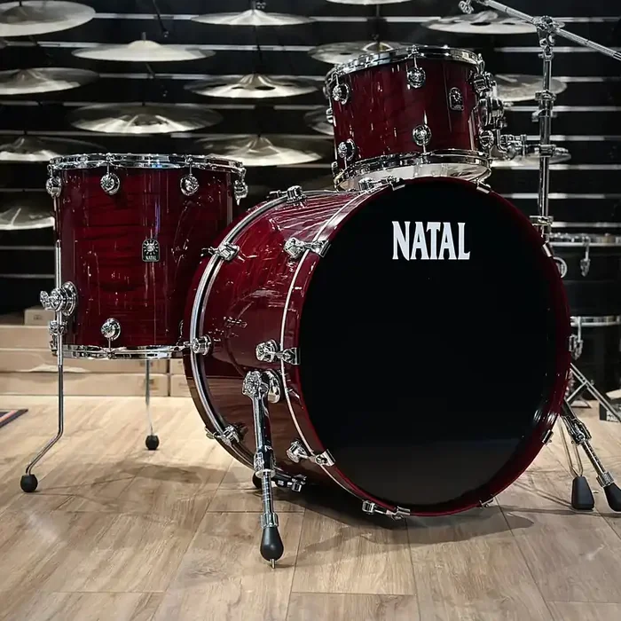 Natal Cafe Racer Drum Kit 24″ Sunburst Red Grain (Ex Display)