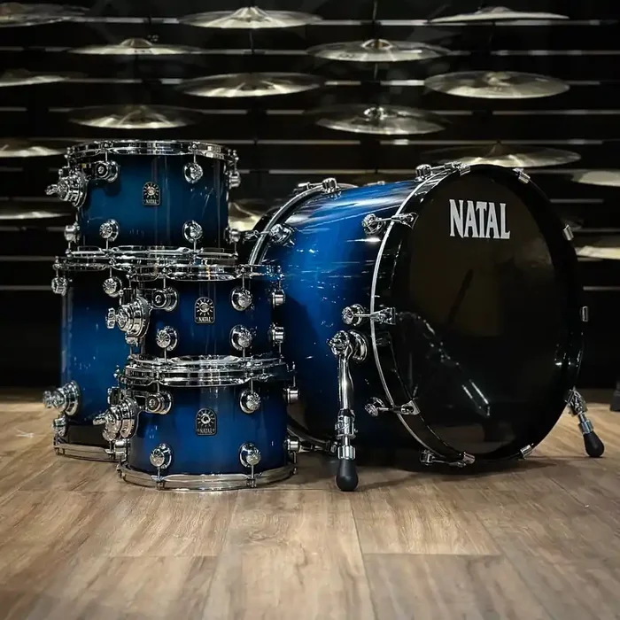 Natal Cafe Racer Drum Kit Exotic Blue Burst