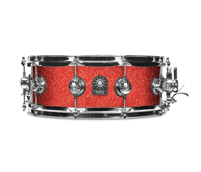 Natal Originals Maple 14 ” x 5.5 ” Snare Drum in Red Sparkle