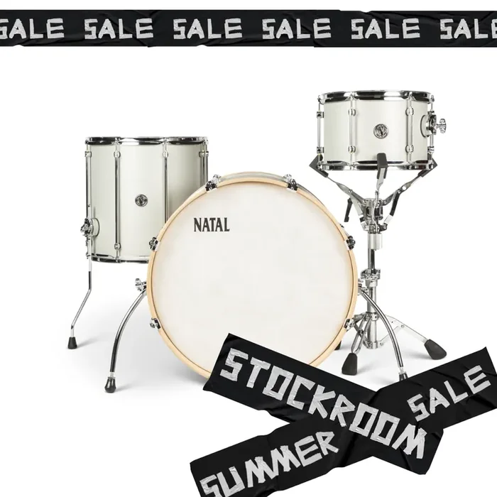 Natal Zenith Vintage Style Drum Kit Silver Frost