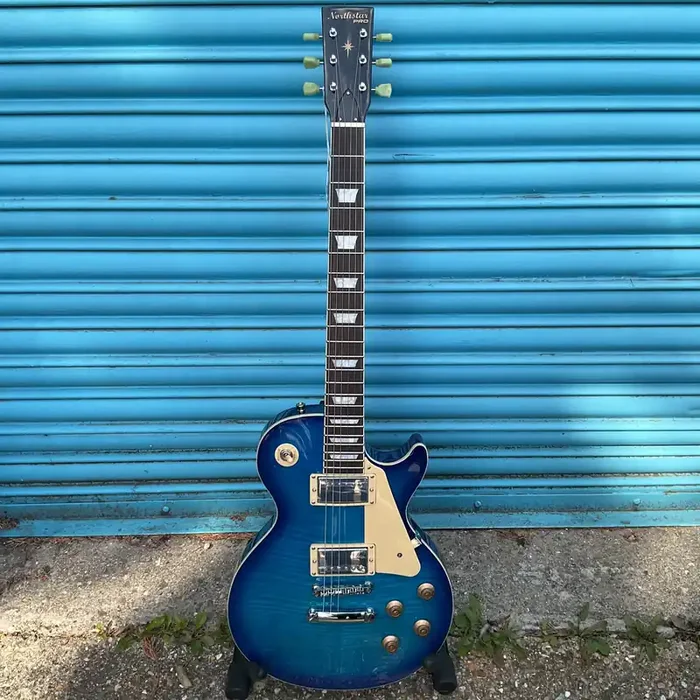 Northstar Pro Set Neck Electric Guitar in Blue Gloss LP Style – NSP3BL