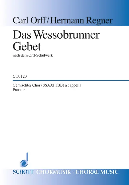 Orff, Carl : Orff, Carl : Das Wessobrunner Gebet, “Dat gafregin ih mit firahim” (nach dem Orff-Schulwerk) – mixed